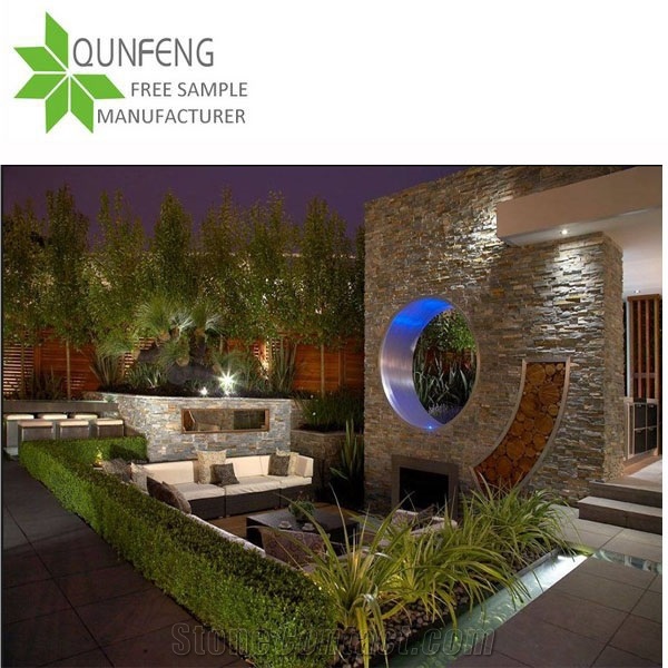 China Oyster Slate Z-Clad Stone Cladding,Gold Yellow Beige Stacked Stone,Outdoor Yellow Stone Ledger Panels,Landscaping Wall Stone Veneer