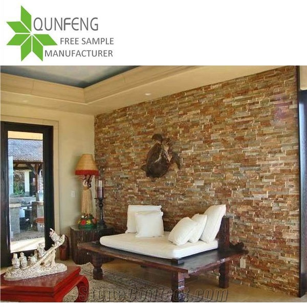 China Oyster Slate Z-Clad Stone Cladding,Gold Yellow Beige Stacked Stone,Outdoor Yellow Stone Ledger Panels,Landscaping Wall Stone Veneer