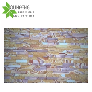 Hebei Pink Multicolor Rainbow Sandstone Cultured Wall Stone