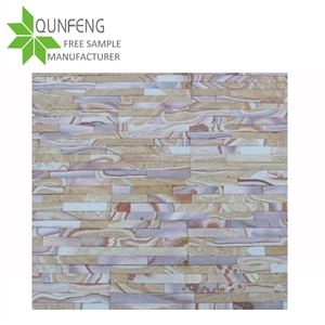 Hebei Pink Multicolor Rainbow Sandstone Cultured Wall Stone