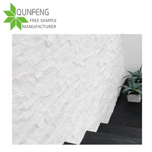 Culture Stone Natural White Quartzite Wall Cladding Stone,White Stone Corner,Loose Stone Tiles