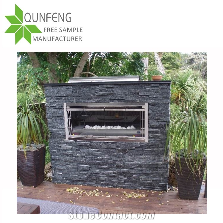 Hot Promoting Z Shape Cut to Size Thin Quartzite Stone Veneer Panel,Garden Waterfall Stone Cladding