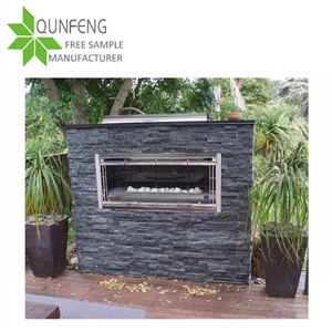 Hot Promoting Z Shape Cut to Size Thin Quartzite Stone Veneer Panel,Garden Waterfall Stone Cladding