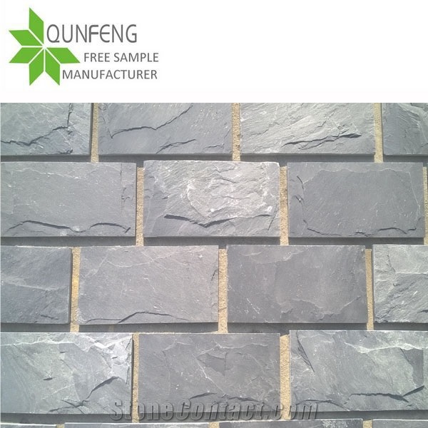 Jiujiang Dark Grey Slate Mushroom Stone 20x10cm for Ledgestone Wall