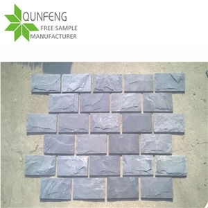 Jiujiang Dark Grey Slate Mushroom Stone 20x10cm for Ledgestone Wall