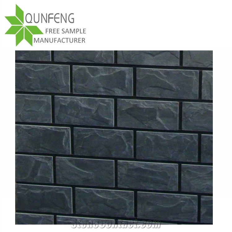 Jiujiang Dark Grey Slate Mushroom Stone 20x10cm for Ledgestone Wall