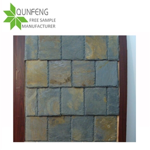 Natural Spilt Brown Culture Stone Tile Cheap Slate Roofing,Chipping Edge Rusty Roof Slate Stone