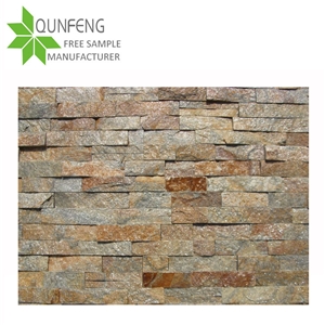Qunfeng Glued Rustic Quartzite Ledger Stone Wall Tile,Quartzite Wall Cladding Stone/Ledgestone