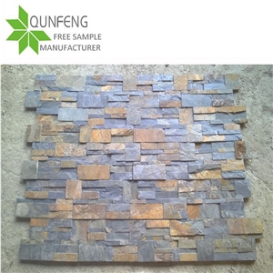 S Shape Durable Erosion Antacid Natural Stone Panel Rusty Slate