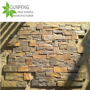 S Shape Durable Erosion Antacid Natural Stone Panel Rusty Slate