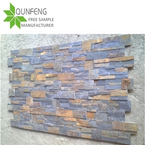 S Shape Durable Erosion Antacid Natural Stone Panel Rusty Slate