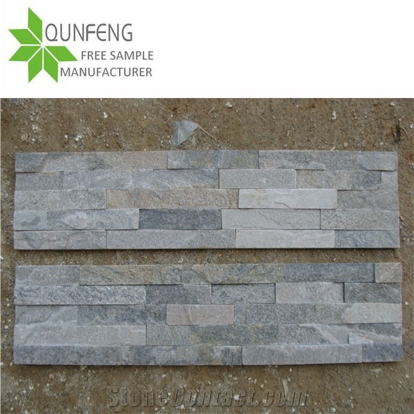 Split Surface and Pink Quartzite Wall Stacked Stone Veneer