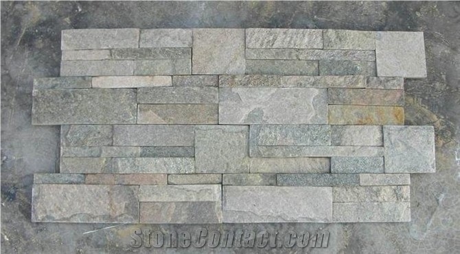 Split Surface and Pink Quartzite Wall Stacked Stone Veneer