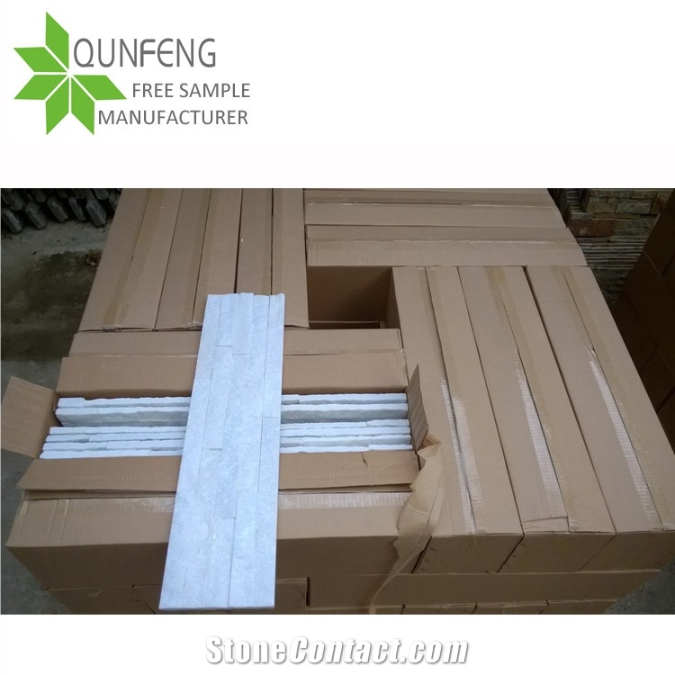 Super White Quartzite Stone Ledgestone Corner