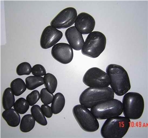 Black Polished Pebble Stone,Black Pebble Floor Tiles/Interior Decoration，Chipping Black Pebble Stone,River Stone,Landscaping Pebble Stone