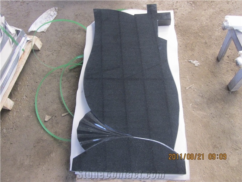 Cheap Absolute Black China Black Upright Headstone Tear Drop Headstone Funeral Monument Prices