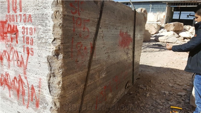 Persian Silver Travertine Blocks