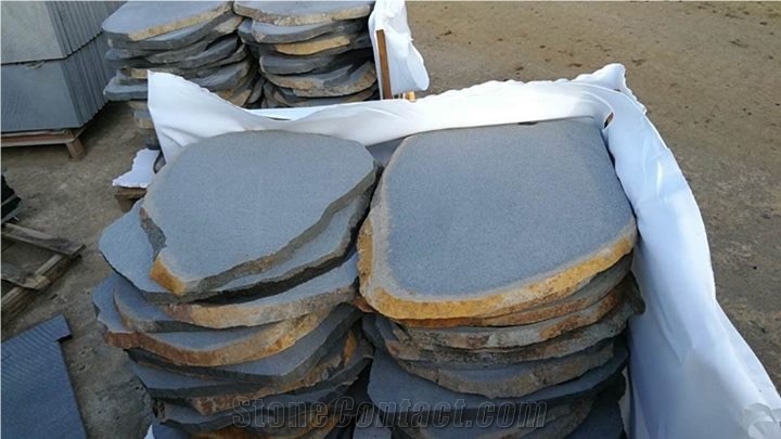 Hainan Black Basalt Crazy Paver,Basalt Flagstone Walkway,Random Patio Paver,Garden Stone,Irregular Flagstone