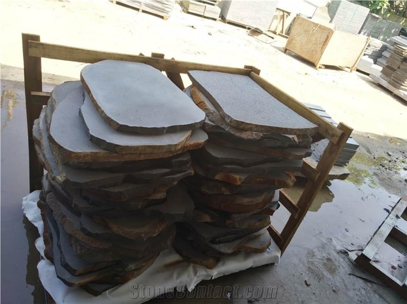 Hainan Black Basalt Crazy Paver,Basalt Flagstone Walkway,Random Patio Paver,Garden Stone,Irregular Flagstone