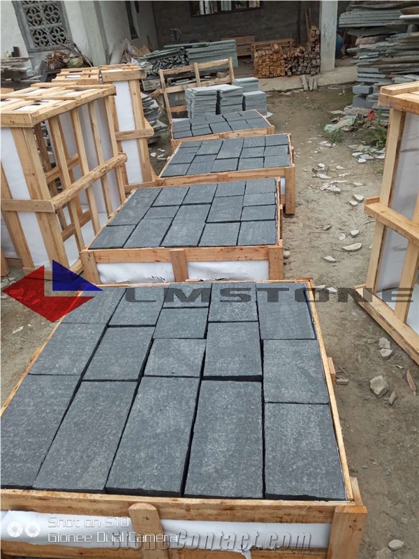 Black Basalt Flamed Tiles