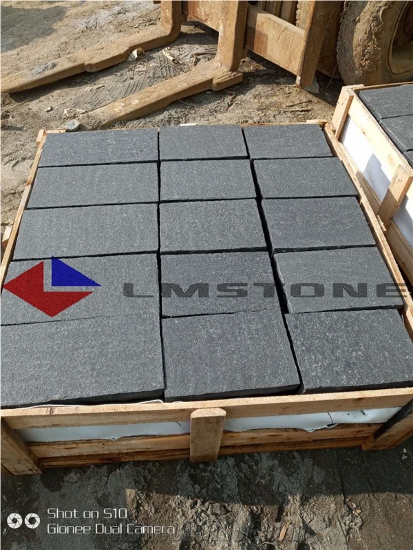 Black Basalt Flamed Tiles
