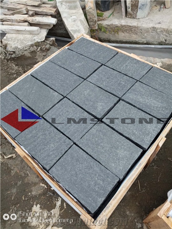 Black Basalt Flamed Tiles