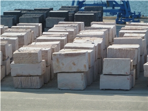 Salmon Tropical Granite Polished, Saw Cut Slabs