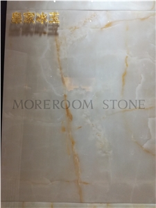 White Onyx Golden Line Water Ripple Porcelain Floor Tiles