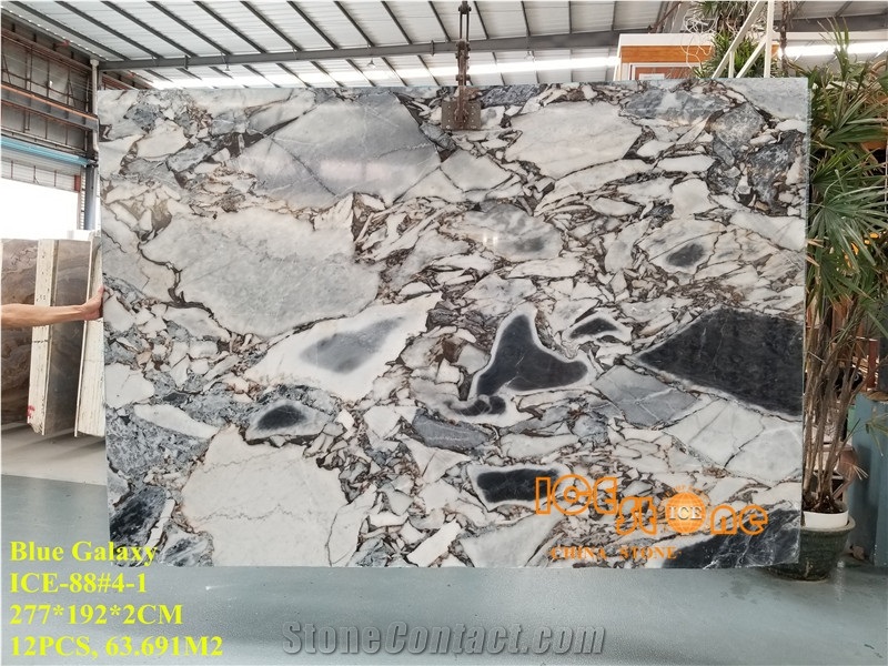 Silver Dark/Titanic Storm/Blue Galaxy/Grey and Black Color/China Quarry/Bookmatch Marble Slabs/Tiles/Cut to Size/Design Luxury Stone Project/Multi