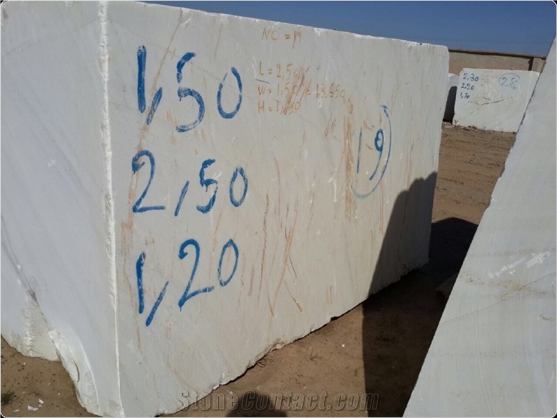 Azna White Marble Block, Iran White Marble