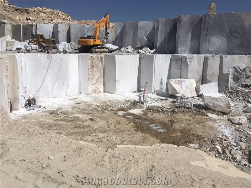 Azna White Marble Block, Iran White Marble