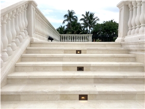Hand Carved Jerusalem Limestone Stairs & Steps