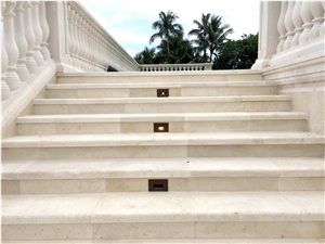 Hand Carved Jerusalem Limestone Stairs & Steps