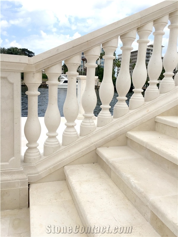 Hand Carved Jerusalem Limestone Stairs & Steps