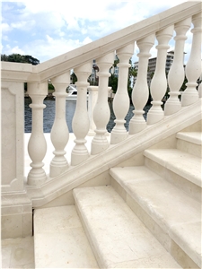 Hand Carved Jerusalem Limestone Stairs & Steps