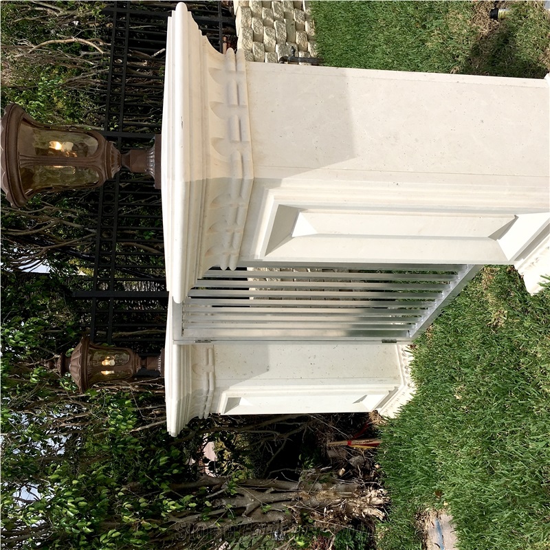 Hand Carved Limestone Pier Caps