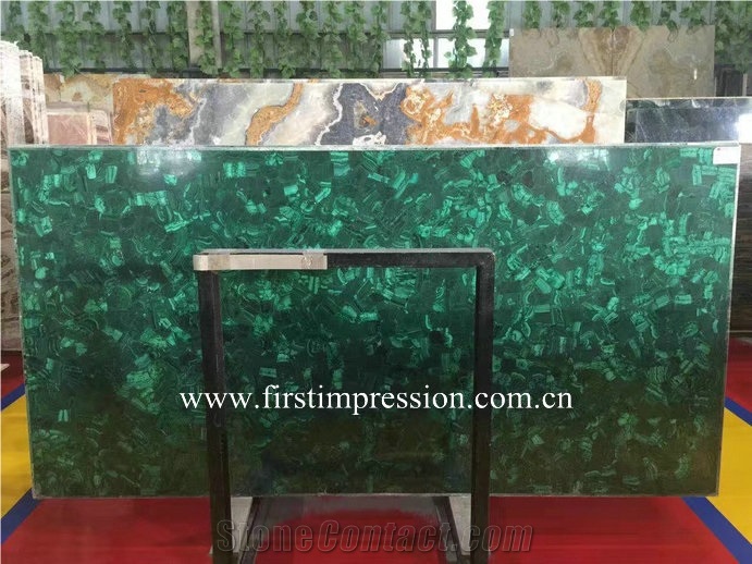 Malachite Green Gemstone Slab&Tiles/Green Semi Precious Stone Panels/Green Gemstone Slabs,Green Malachite Gemstone Slab/Green Precious Stone Slab