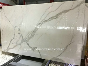 Statuario White Marble Slab ,Calacatta Gold Tiles ,White Marble Slab