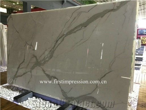 Statuario White Marble Slab ,Calacatta Gold Tiles ,White Marble Slab