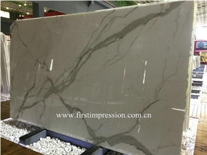 Statuario White Marble Slab ,Calacatta Gold Tiles ,White Marble Slab