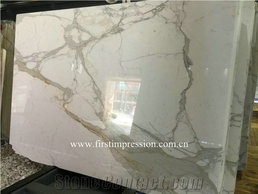Statuario White Marble Slab ,Calacatta Gold Tiles ,White Marble Slab
