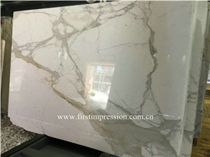 Statuario White Marble Slab ,Calacatta Gold Tiles ,White Marble Slab