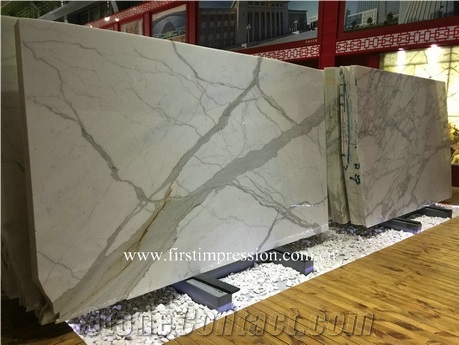 Statuario White Marble Slab ,Calacatta Gold Tiles ,White Marble Slab