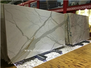 Statuario White Marble Slab ,Calacatta Gold Tiles ,White Marble Slab