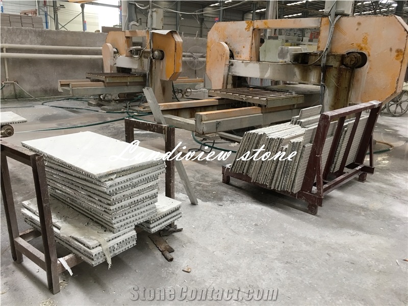 White Marble Aluminium Honeycomb Panel, Light Weight Marble Aluminium Homenbomb Composite Tiles