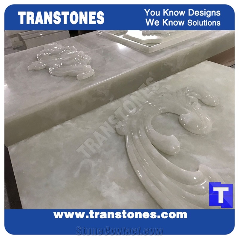 Artificial Carved Door Frame Translucent Stones