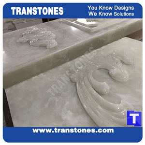Artificial Carved Door Frame Translucent Stones
