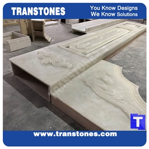 Carved Artificial Alabaster Stones Door Frame