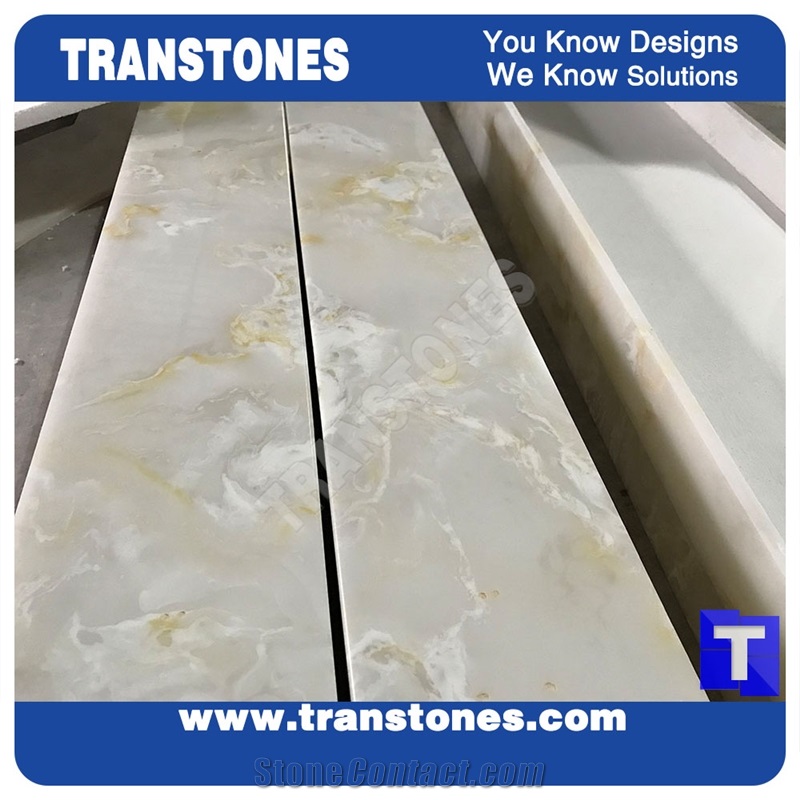 Carved Artificial Alabaster Stones Door Frame
