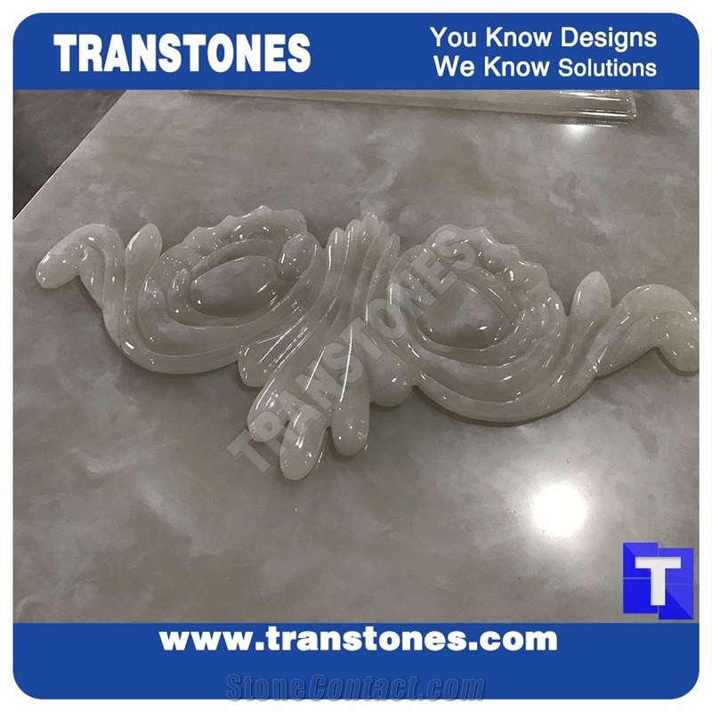 Carved Artificial Alabaster Stones Door Frame